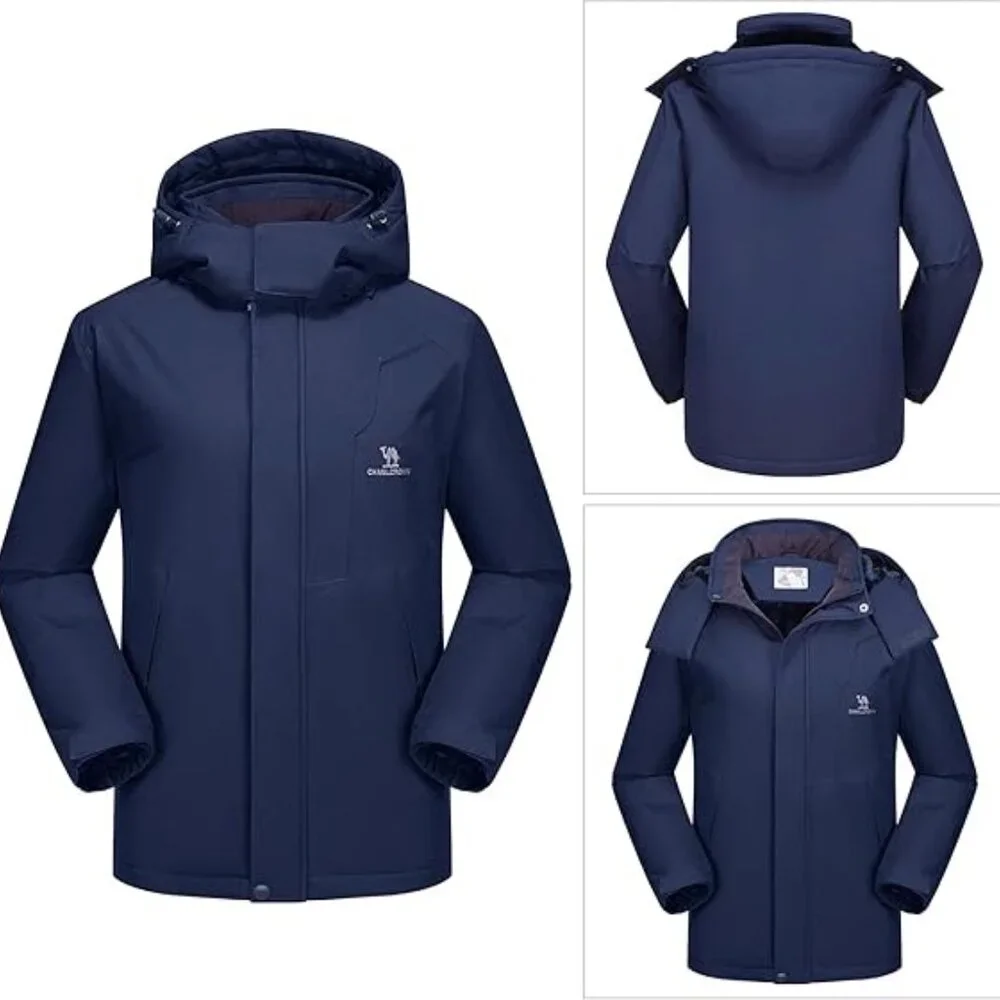 Camel Crown Men's Waterproof Removable‎ Fleece Lined Winter Ski Jacket Sz 2XL